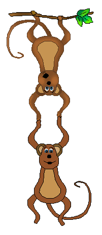 201x465 Hanging Monkey Clipart