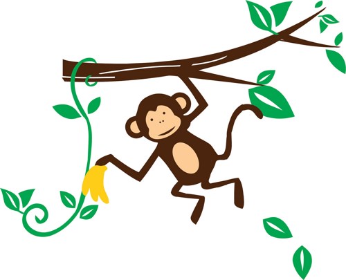 500x405 Image Of Baby Monkey Clipart 4 Hanging Monkey Clip Art