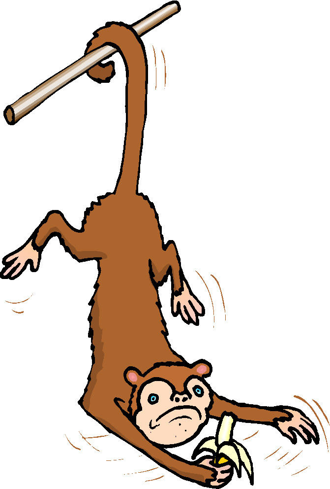 671x992 Monkeys Clip Art 2