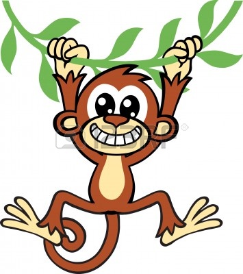 355x400 Spider Monkey Clipart Hanging
