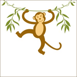300x300 Cute Monkey Stencils Clipart Panda