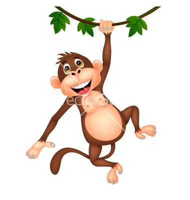 380x400 Hanging Monkey Cartoon Clipart Panda