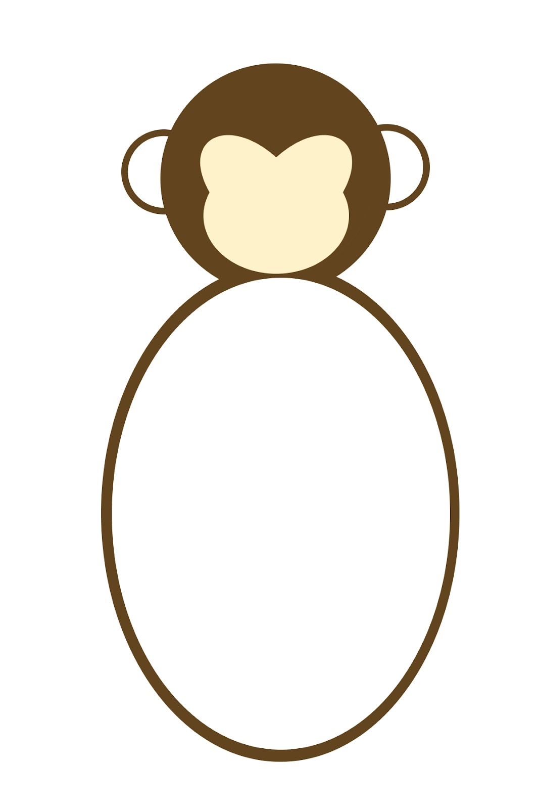 Hanging Monkey Template Free download on ClipArtMag