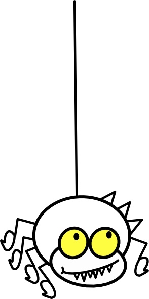 294x591 Hanging Spider Cartoon Clip Art Free Vector In Open Office Drawing