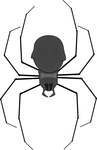 384x592 Hanging Spider Clip Art