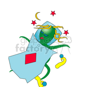 300x300 Royalty Free A Sleeping Teen Octopus 133687 Vector Clip Art Image