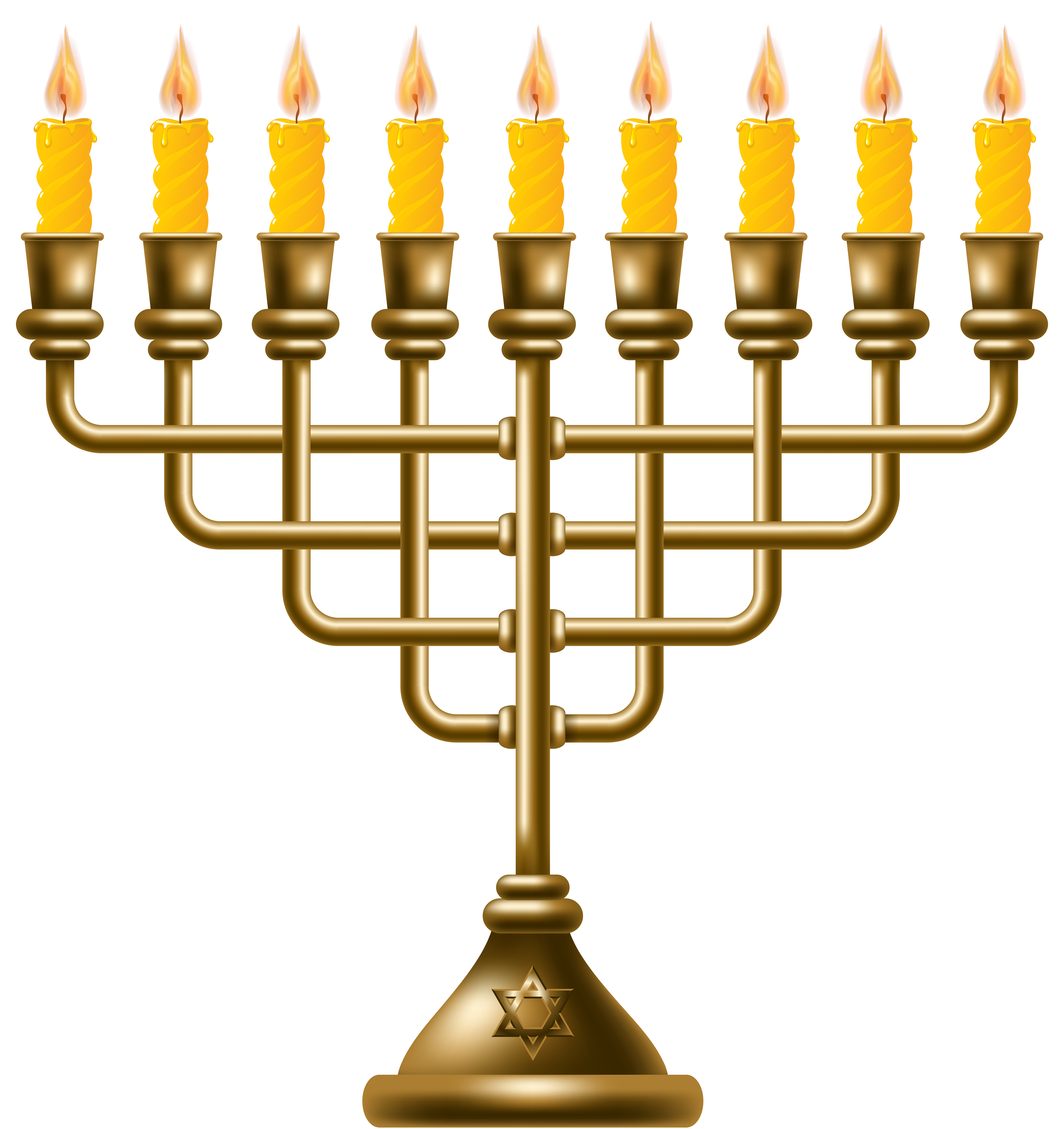 7542x8000 Golden Menorah Png Clip Art