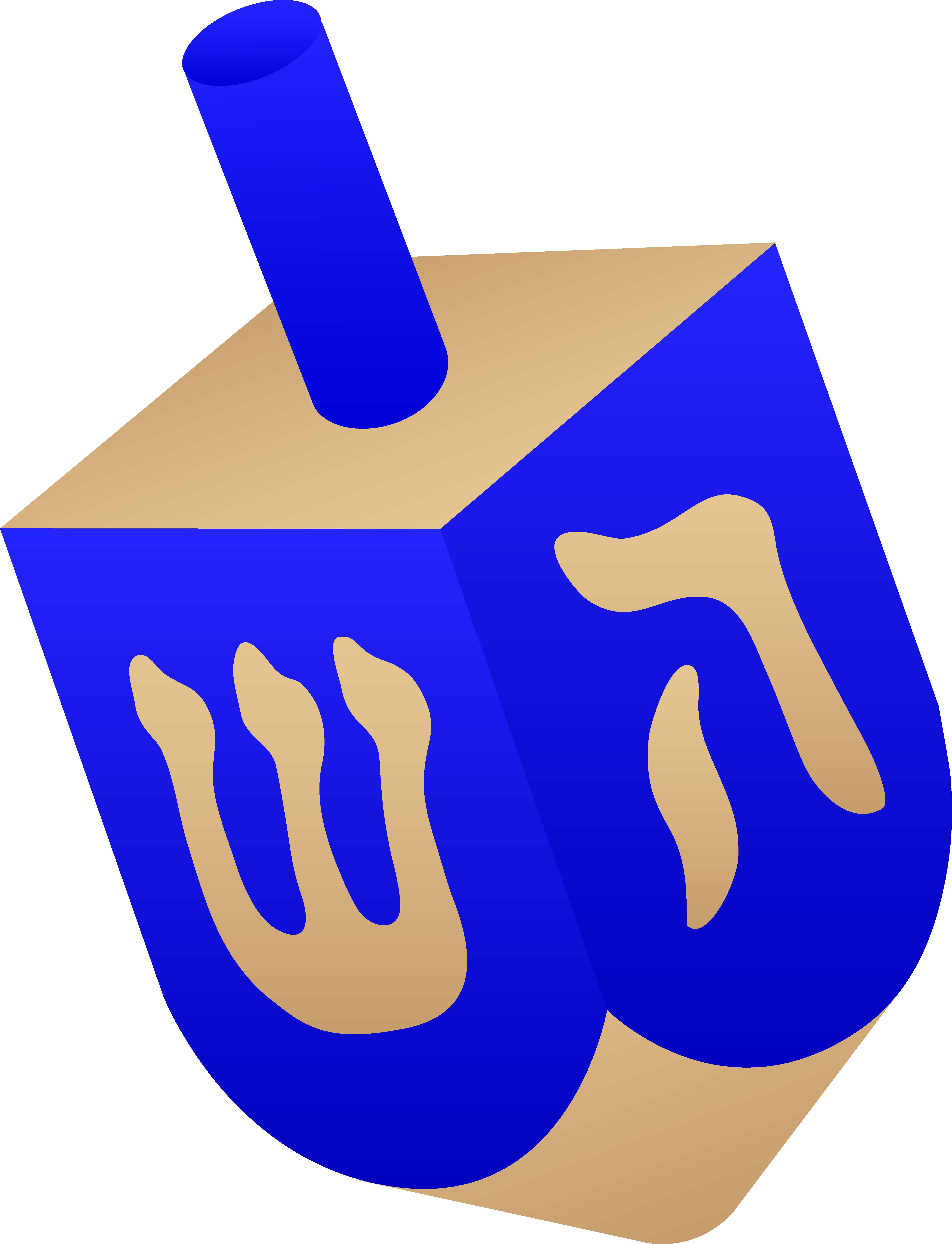 5319x6947 Blue Wooden Dreidel