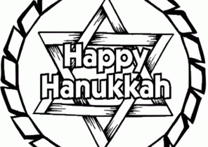 296x210 Hanukkah Coloring Pages