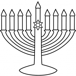 300x300 Happy Hanukkah Coloring Pages