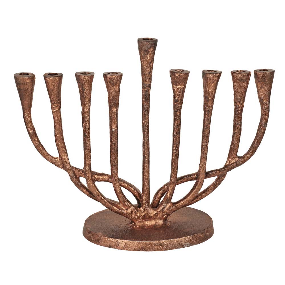 1000x1000 Hanukkah Gift, Rustic Hanukkah Menorah With Copper Finish