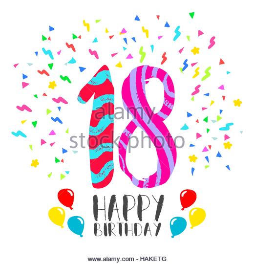 520x540 Happy 18th Birthday Cut Out Stock Images Amp Pictures