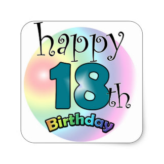 324x324 Happy 18th Birthday Stickers Zazzle