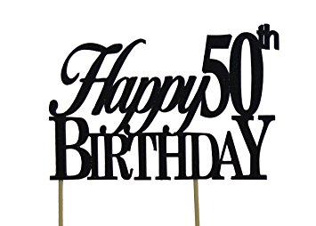 355x254 Black Happy 50th Birthday Cake Topper Kitchen Amp Dining