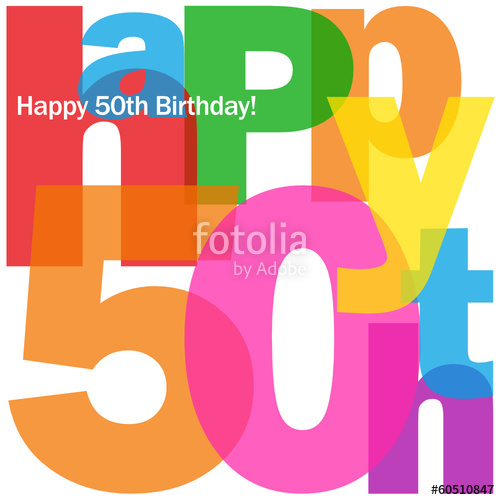 500x500 Happy 50th Birthday Card (Fifty Party Celebration Congrats