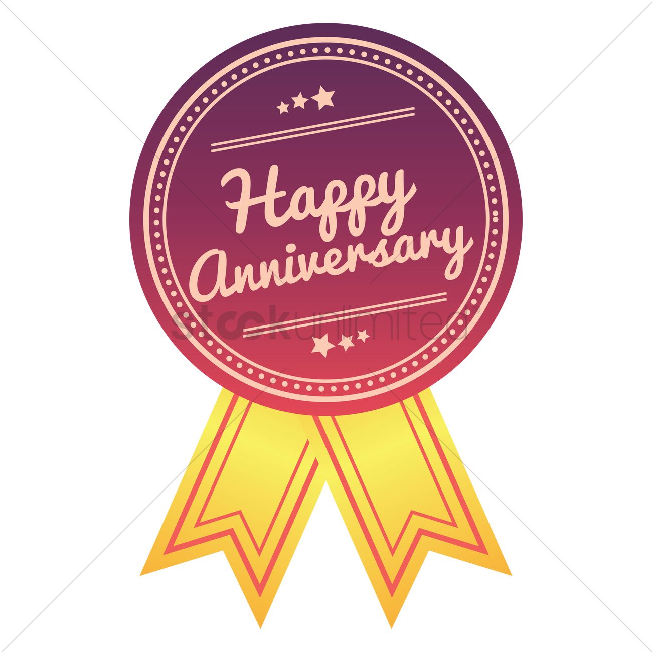 1300x1300 Happy Anniversary Ribbon Vector Image