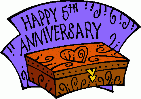 490x345 Happy 5th Anniversary Clipart