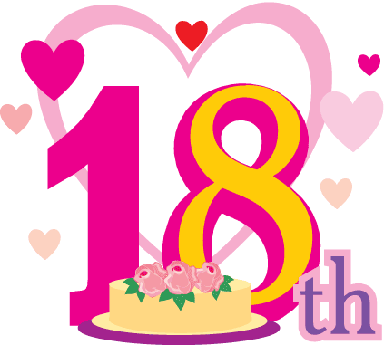 423x381 Happy 18 Birthday Clipart 2232557