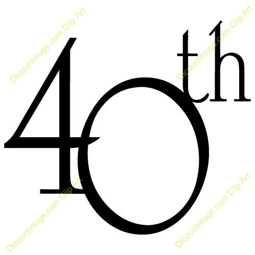 500x500 40th Anniversary Free Clip Art