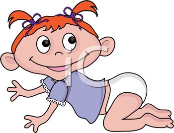 350x268 Image Of A Happy Baby Girl Crawling On The Floor