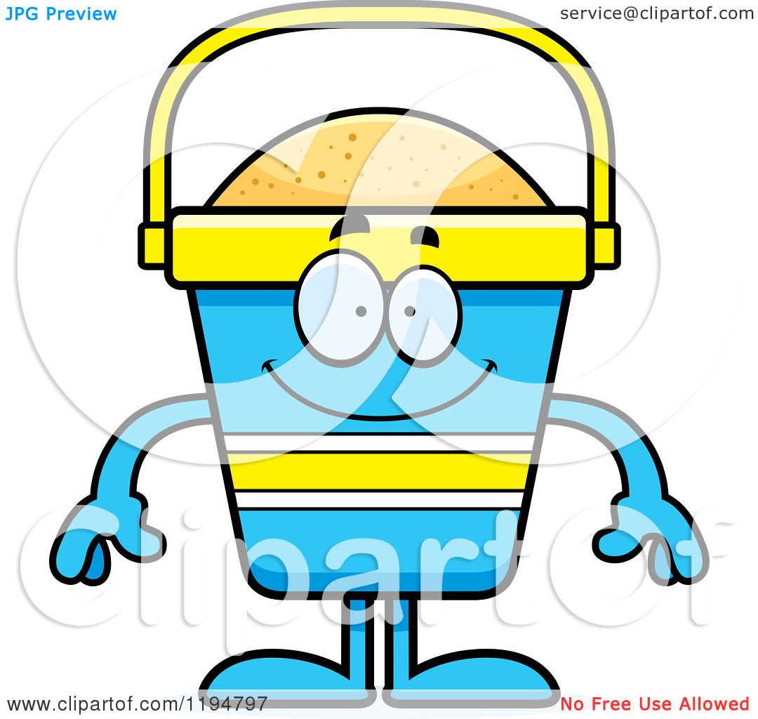 1080x1024 Cartoon Of A Happy Beach Pail Mascot