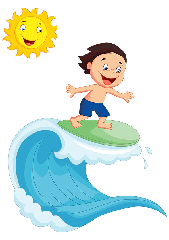 595x842 Surfing Clipart