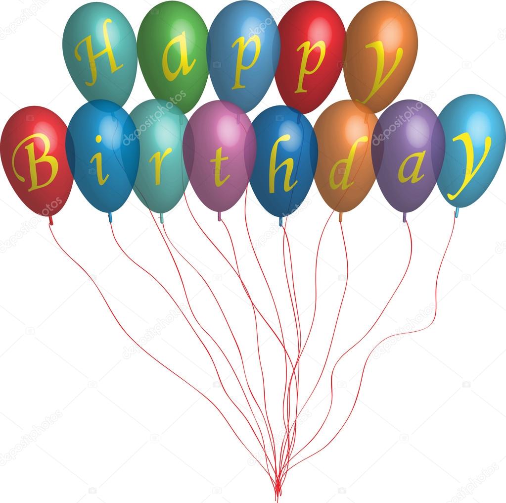 1023x1016 Happy Birthday Balloons Stock Vector Miloje