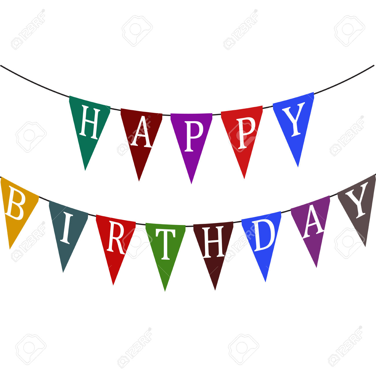 1300x1300 Flag Clipart Happy Birthday