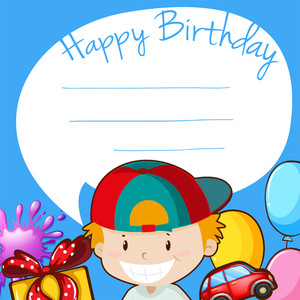 300x300 Border Design With Happy Birthday Theme Illustration Royalty Free
