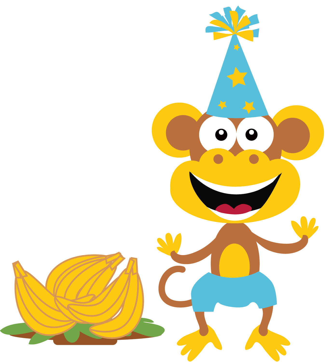 1355x1500 Birthday Clipart Monkey