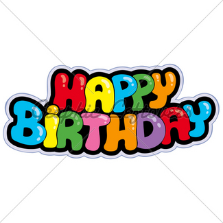 325x325 Happy Birthday Big Sign Gl Stock Images