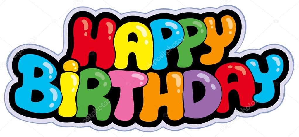 1022x470 Happy Birthday Cartoon Sign Stock Vector Clairev