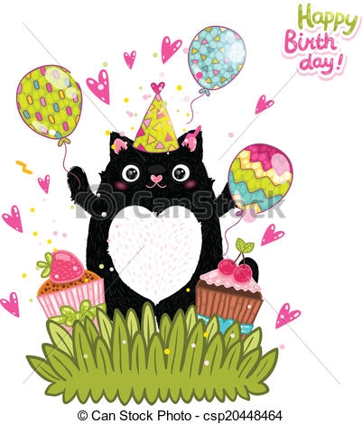 401x470 Birthday Clipart Cat