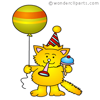 350x350 Free Cat Birthday Clipart (46 ), Funny Cat Happy Birthday Clip Art
