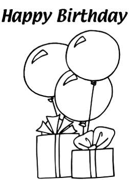 252x350 Birthday Balloons Clip Art Black And White So Cute Photo