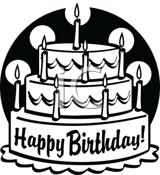 Happy Birthday Clipart Black And White | Free download on ClipArtMag