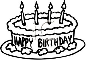 300x211 Birthday Clipart Free Black And White