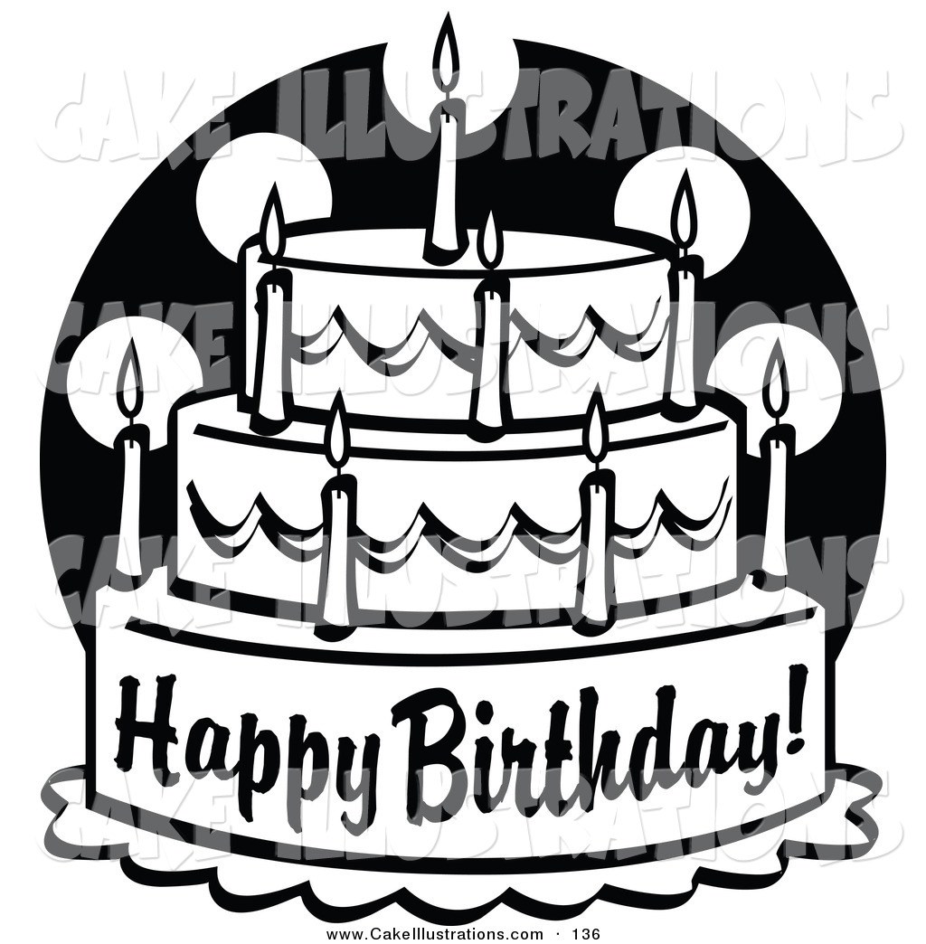 1024x1044 Birthday Cake Clipart Black And White Image Collections
