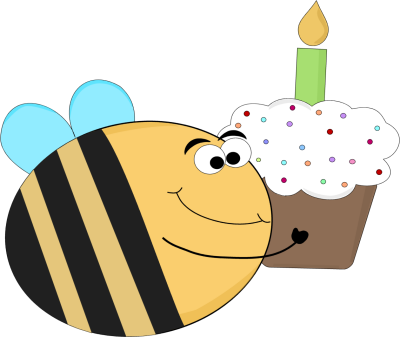 400x337 Bees Clipart Happy Birthday