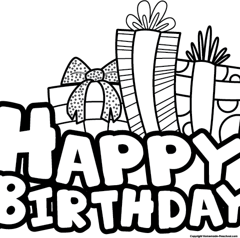 480x477 Happy Birthday Coloring Pages Pictures To Color And Print