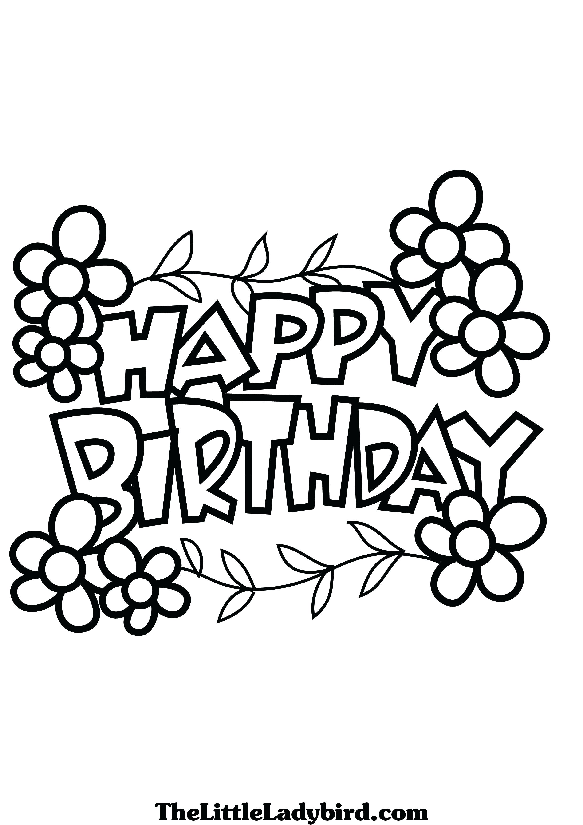 2480x3508 Coloring Cool Happy Birthday Printables. Happy Birthday Sheet