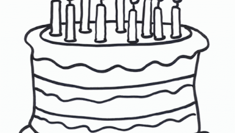 750x425 Cake Black And White Happy Birthday Cake Clipart Black And White