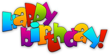 455x229 Happy Birthday Text Clipart
