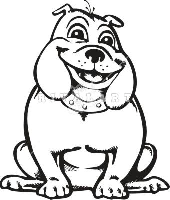 340x400 Bulldog Face Clip Art