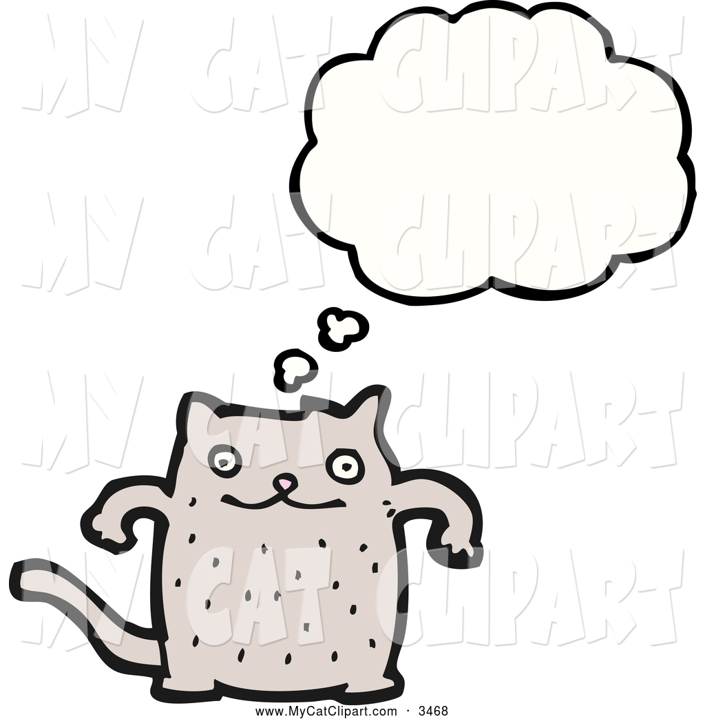 1024x1044 Clip Art Of A Thinking Happy Cat By Lineartestpilot