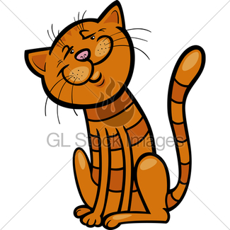 325x325 Happy Cat Cartoon Illustration Gl Stock Images
