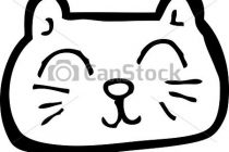 210x140 Cat Face Drawing Cartoon Happy Cat Face Cartoon Vector Clip Art