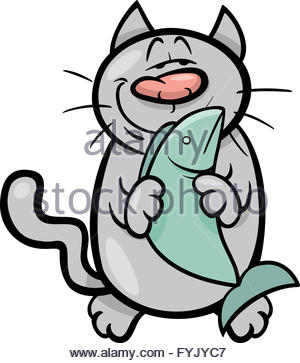 300x363 Happy Well Fed Cat Cartoon Stock Photo, Royalty Free Image