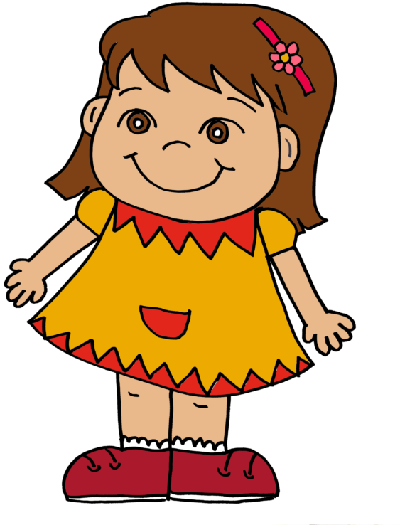 570x738 Girl Clipart Happy