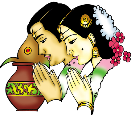 425x376 Couple Clipart Indian Wedding